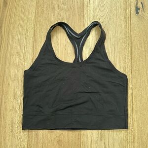 LULU-LEMON: Black Racerback CROP